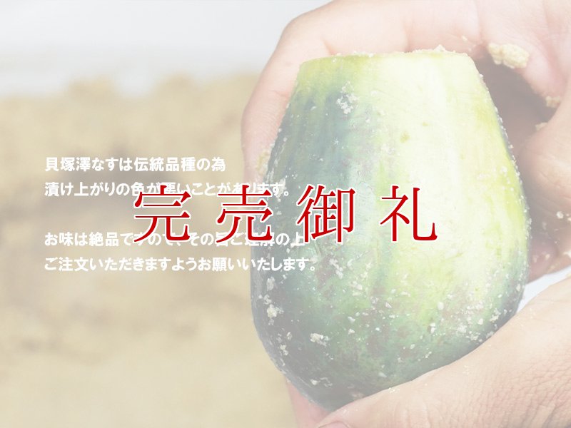 画像2: 貝塚澤なす３個＋泉州水なすぬか漬３個 (2)