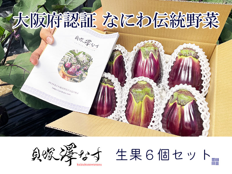 貝塚澤なす　生果6個入り